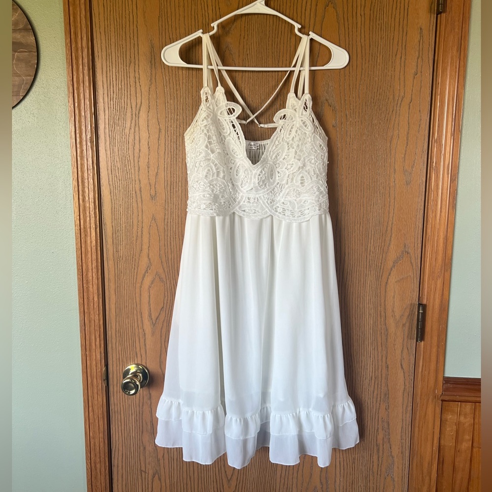 White boho sundress